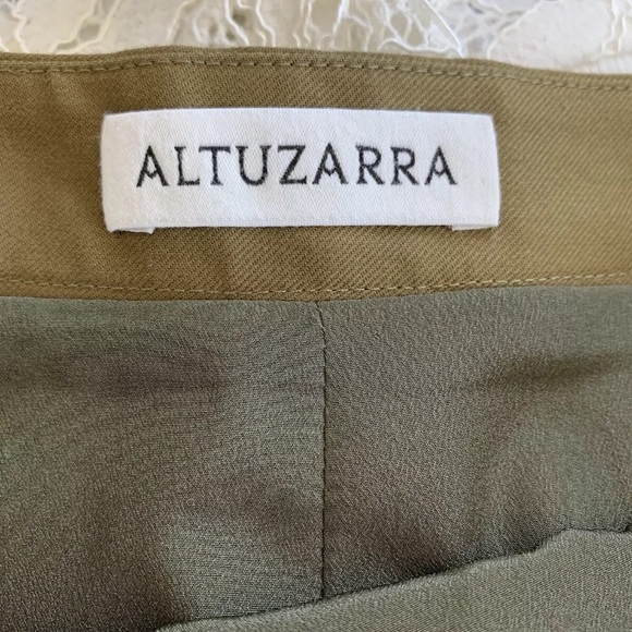 Altuzarra Army Green Color Block Skirt - Sz 36 EU - Sz 4 Small US - Picture 5 of 6